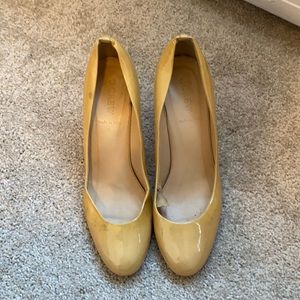 J.Crew patent pumps - nude color
